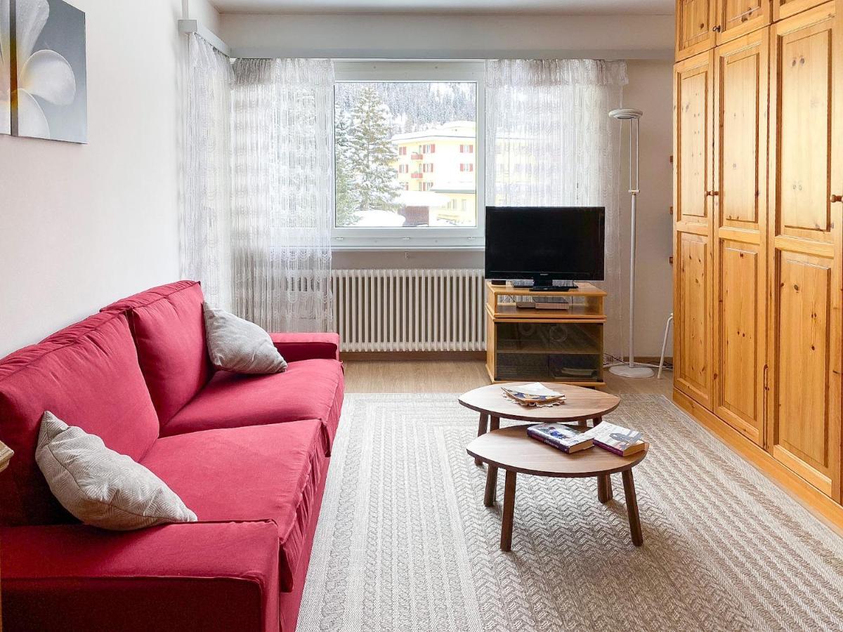 Zentrale Wohnung In St. Moritz Mit Grossem Balkon Esterno foto