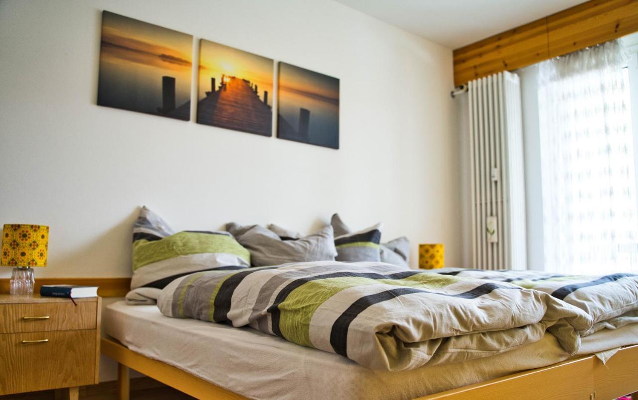 Zentrale Wohnung In St. Moritz Mit Grossem Balkon Esterno foto